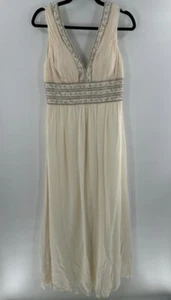 VTG Oleg Cassini Beaded Grecian Inspired Dress 8 Serena Vanderwoodsen Delicate - Picture 1 of 7
