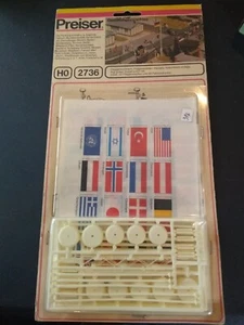 HO Preiser 2736 Assortment of Flags - Picture 1 of 1