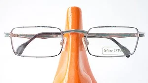 Montura de marca gafas montura de metal hombre forma cuadrada gris azul MarcOPolo talla L - Imagen 1 de 4