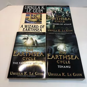 4 Ursula K Le Guin Books Lot Earthsea 1-4 Wizard Atuan Farthest Shore Tehanu - Picture 1 of 13