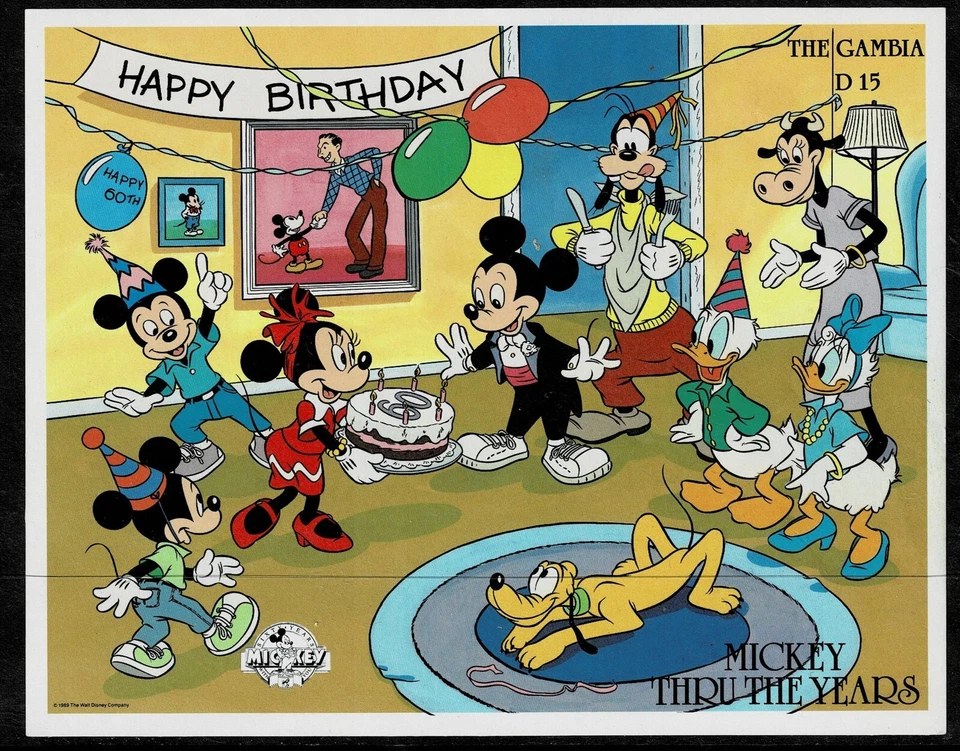 DISNEY - THE GAMBIA - 1989 CHRISTMAS MINI SHEET - MUH - DIS 198 - Image 1 of 1