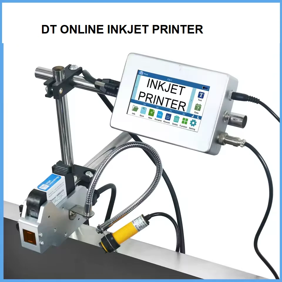 Conveyor Belt Inkjet Printer 4.3" Screen QR Code Logo Batch Number Expiry Date - image 1 of 4