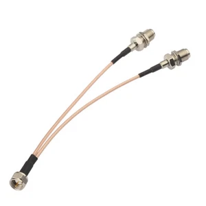 F Type Coax Cable Splitter F Male Female 3 Way RG316 Coaxial Cable 19cm/7.5" - Picture 1 of 10