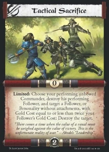 Legend of the Five Rings L5R CCG TA Torn Asunder Tactical Sacrifice - Image 1 of 1