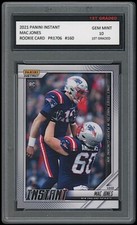 MAC JONES 2021 PANINI INSTANT 1ST GRADED 10 ROOKIE CARD 160 NEW ENGLAND PATRIOTS