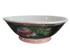 Vintage Japanese Painted Floral Rice Dish Bowl Ceramic Ornate Art - Decorative 