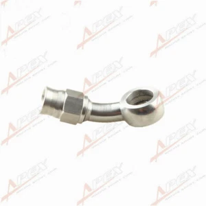Da AN-3 a 3/8" (10,2 mm) Attacco tubo freno bullone banjo in acciaio inox 20 gradi - Foto 1 di 4