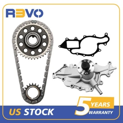 Kit de cadena de distribución bomba de agua de engranaje de cadena para 1999-08 Ford Ranger Mazda B3000 3,0 L Foto 1 de 4