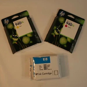 HP 940XL 940 XL Black Yellow Magenta Ink Cartridges In Original Packaging - Picture 1 of 7