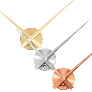 Minimalistisches Uhrwerk – Wanduhr ohne Ziffern, leise Gold, Silber, Kupfer - Bild 1 von 5