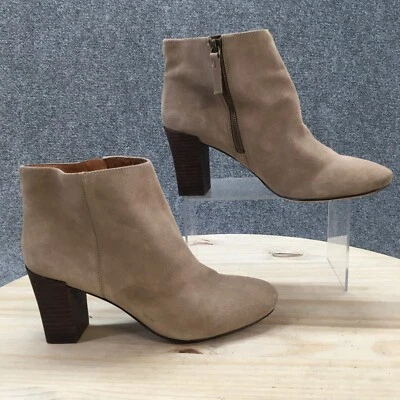 Nine West Botas Mujer 8 M Coral Botines Tacones Altos Cuero Marrón Cremallera Foto 1 de 4