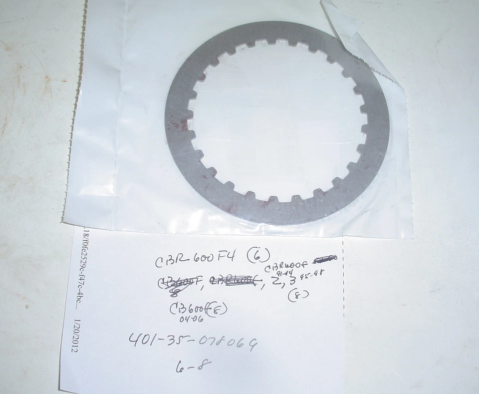 HONDA CBR600F4 CBR600F RC30  VFR750  TRIUMPH  BARNETT STEEL DRIVE PLATES  NEW  - Image 1 of 1