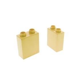 2x Lego Duplo Building Brick 1x2x2 Beige Spiderman 3271 4209851 42657 4066