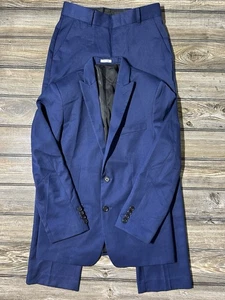 Calvin Klein Jungen 2-teiliger marineblauer festlicher Anzug einreihig Jacke & Hose Gr. 14 - Bild 1 von 20