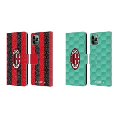 OFFICIAL AC MILAN 2020/21 CREST KIT LEATHER BOOK CASE FOR APPLE iPHONE PHONES Foto 1 de 4