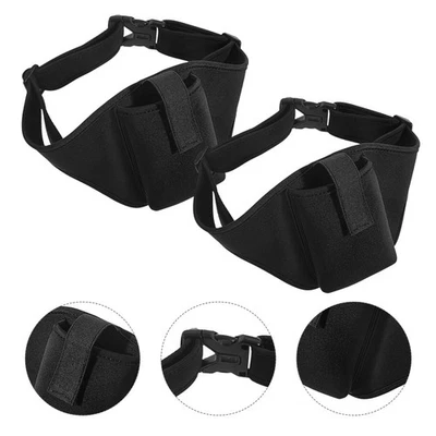  Paquete de cintura deportiva de 2 piezas: bolsa de cinturón de micrófono de fitness - bolsa de cintura para micrófono Foto 1 de 4