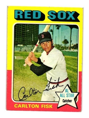 1975 Topps - Carlton Fisk (#80)  Boston Red Sox - Image 1 of 2