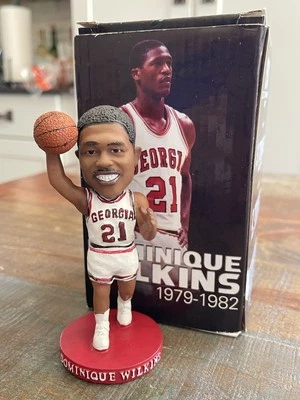 DOMINIQUE WILKINS Georgia Bulldogs Basketball Legend SGA Mini 4” Bobblehead NIB! - Image 1 of 2
