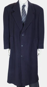 ABRIGO VINTAGE JONES NEW YORK AZUL MARINO PARA HOMBRE 48R LANA MEZCLA CACHEMIR - Imagen 1 de 9