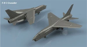 L'Arsenal Models 1/700 VOUGHT F-8C CRUSADER UNFOLDED WINGS (5) 3D Printed Set - Picture 1 of 2