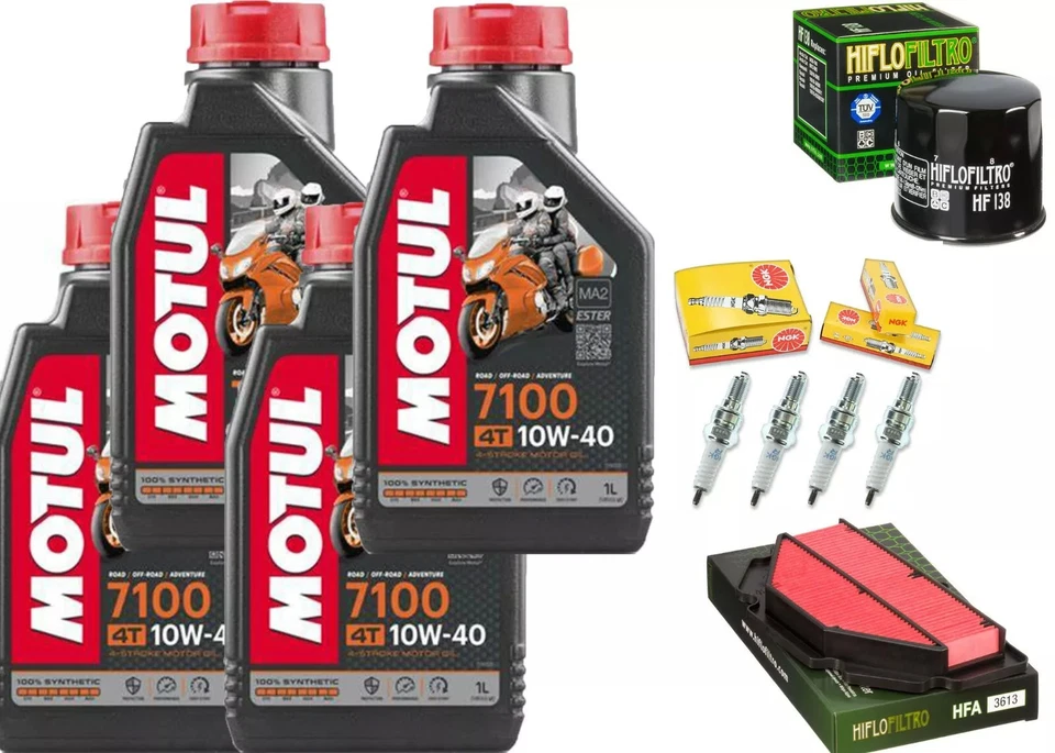KIT TAGLIANDO PER SUZUKI GSR 600 2006 AL 2011 OLIO MOTUL 7100 FILTRI CANDELE X M - Image 1 of 1