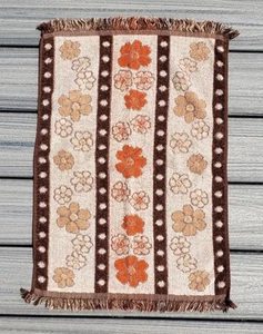 Toalla de mano de colección texturizada naranja marrón cañón 100 % algodón aprox 24" x 16" - Imagen 1 de 4