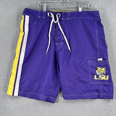 LSU Tigers Swim Trunks Shorts Mens XL Purple Lined Pocket NCAA - Image 1 of 4
