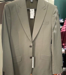 mens express slim olive blazer 36r - Picture 1 of 2