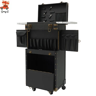 Portátil Enrollable Maquillaje Estilista Maquillaje Tren Peluquería Estuche Cortapelos Caja Recortadora Foto 1 de 4