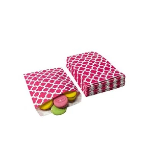 Flat Paper Treat Bag Red Leaf Greaseproof Bakery Glassine Cookie Paper Bags 5... - Picture 1 of 7