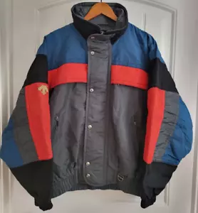 Vintage Descente Men's Ski Jacket Gray/Blue/Red/Black Medium - Picture 1 of 15