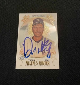 New York Yankees Don Mattingly Signed Allen & Ginter Card COA Proof Photo - Picture 1 of 4