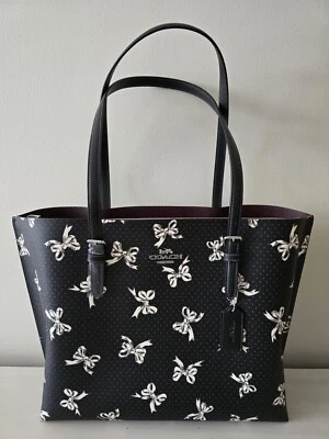 Coach Mollie Tote Bag With Bow Print CY647 NWT - Image 1 of 4