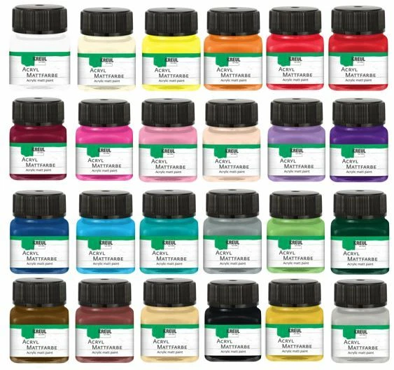 C. KREUL (€ 74,90/l gold+silber € 99,50/l) Kreul Acrylfarbe matt 20 ml