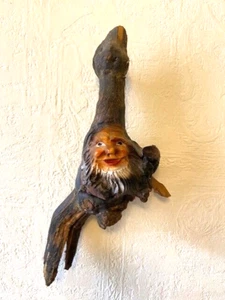 Vintage Root Wood Face Carving German Folk Art Mid 20th Century - Picture 1 of 8