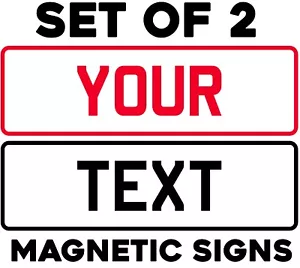 2er SET MAGNETISCHES SCHILD MOTOR VAN WERBUNG GARAGE MESSE SCHILD - Bild 1 von 1