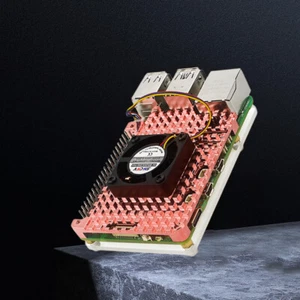 Copper Heatsink Metal Case Passive Cooling Shell for Raspberry Pi 5 (with fan) U - Bild 1 von 11