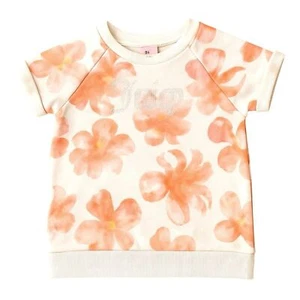 Juicy Couture Kids 4T Girls Sweatshirt – Pink Floral Short Sleeve Pullover GUC - Picture 1 of 8