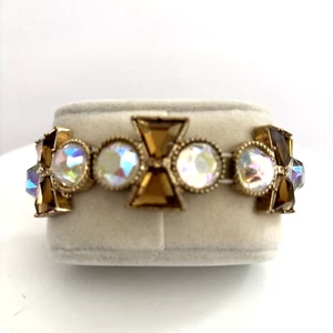 Pulsera elástica Betsey Johnson arco de cristal y diamantes de imitación AB - Imagen 1 de 4