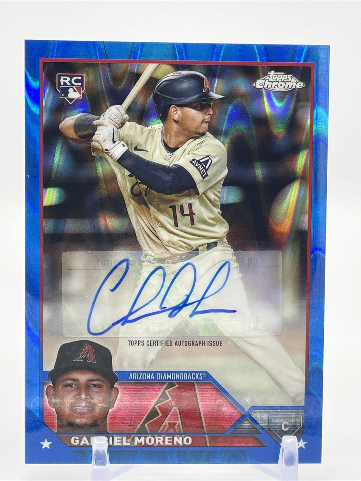 2023 Topps Chrome Update Gabriel Moreno Blue RayWave Refractor Auto RC /150 🔥