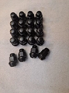 10* 1/2-20 Standard Bulge Acorn Lug Nuts - Black *Trailer Wheel Camper - Picture 1 of 2