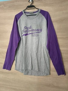 Peak Performance Camiseta Hombre Manga Larga Talla XL Gris Morado Raglán - Imagen 1 de 7