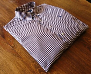 Camisas informales para hombre Ralph Lauren talla M de calce ajustado marrones y blancas - Imagen 1 de 12