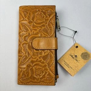 Patricia Nash Nazari Portafoglio in pelle lavorata bifold Goldenrod - Foto 1 di 6