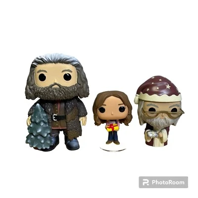 Funko Pop Harry Potter Hagrid Dumbledore Hermione Vacaciones Navidad Figura Vinilo Foto 1 de 4