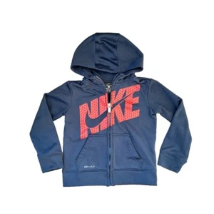 Nike Toddler Boy’s Dri-Fit Zipper Hoodie Blue Red Large Logo 4T XS  Thailand - Picture 1 of 12