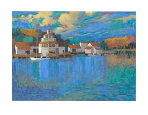 "Sunrise at Dyes Inlet II" by Max Hayslette. Signed limited ed screenprint. - Picture 1 of 4