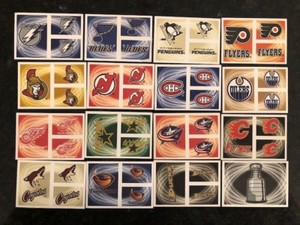 2010-11 Panini Hockey Stickers Set SATIN CLOTH TEAM LOGO LOT (16) Flyers Devils