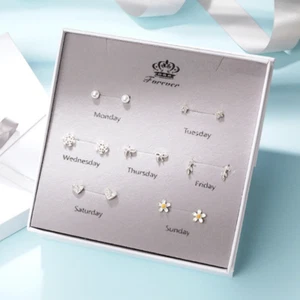 120x Studs Earrings Organizer Small Traveling Jewelry Case 7 Pairs Earrings Box - Picture 1 of 11