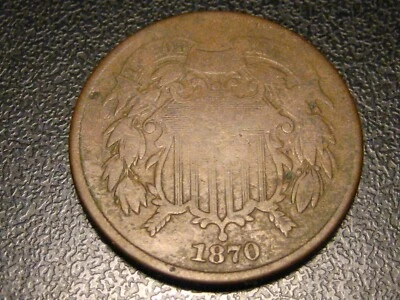 1870 Two Cent Piece BETTER DATE - Image 1 of 4